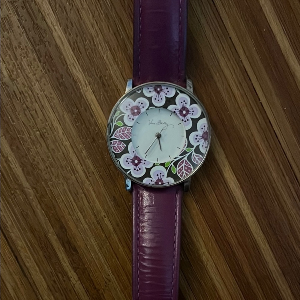 Vera Bradley plum petals watch